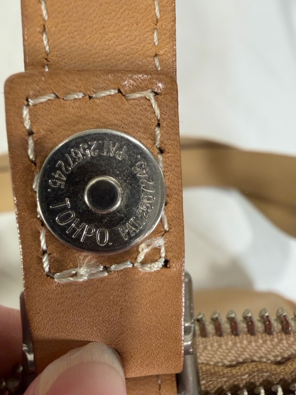 Burberry Blue Label Canvas Leather Crossbody Bag Tan Vintage Adjustable Strap - Picture 16 of 16